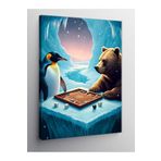 Tablo Mega Kanvas Tablo Buzda Satranç Oyunu 50 X 70 Cnvsdkey-129064-50-70