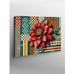 Tablo Mega Kanvas Tablo Çiçek Ve Mozaik Deseni YTCNVS502924, 50 x 70