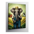 Tablo Mega Kanvas Tablo Çiftçi Fil 50 X 70 Cnvsdkey-127255-50-70