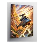Tablo Mega Kanvas Tablo Dağda Helikopter 100 X 140 Cnvsdkey-124694-100-140