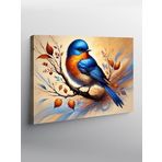 Tablo Mega Kanvas Tablo Daldaki Mavi Kuş YTCNVS500358, 50 x 70