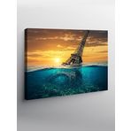 Tablo Mega Kanvas Tablo Deniz Altında Eyfel Kulesi YTCNVS506904, 100 x 140