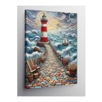 Tablo Mega Kanvas Tablo Deniz Feneri Ve Iskele 100 X 140 Cnvsdkey-116901-100-140