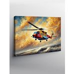 Tablo Mega Kanvas Tablo Deniz Üstü Helikopter YTCNVS504715, 50 x 70