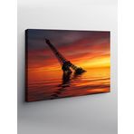 Tablo Mega Kanvas Tablo Denize Batan Eyfel Kulesi YTCNVS503359, 50 x 70