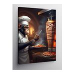 Tablo Mega Kanvas Tablo Döner Kesici Aslan Şef 50 X 70 Cnvsdkey-128235-50-70