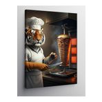 Tablo Mega Kanvas Tablo Döner Ustası Kaplan 50 X 70 Cnvsdkey-126495-50-70