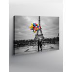 Tablo Mega Kanvas Tablo Eyfel Kulesi Balonları YTCNVS500680, 70 x 100