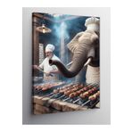 Tablo Mega Kanvas Tablo Fil Mangal Ustası 70 X 100 Cnvsdkey-129276-70-100