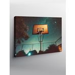 Tablo Mega Kanvas Tablo Gece Basketbol Sahası YTCNVS503478, 100 x 140