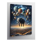 Tablo Mega Kanvas Tablo Gezegenler Arasında Fil 100 X 140 Cnvsdkey-129480-100-140