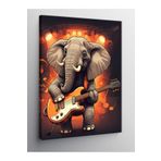 Tablo Mega Kanvas Tablo Gitar Çalan Fil 70 X 100 Cnvsdkey-129243-70-100