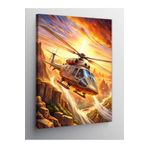 Tablo Mega Kanvas Tablo Helikopter Kaçışı 100 X 140 Cnvsdkey-122739-100-140