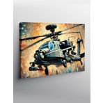 Tablo Mega Kanvas Tablo Helikopter Ve Şehir YTCNVS502166, 70 x 100