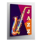 Tablo Mega Kanvas Tablo Jazz Temalı Saksafon 70 X 100 Cnvsdkey-117033-70-100