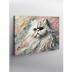 Tablo Mega Kanvas Tablo Kabartmalı Zarif Kedi YTCNVS502575, 50 x 70