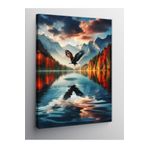 Tablo Mega Kanvas Tablo Kartal Ve Göl 50 X 70 Cnvsdkey-117405-50-70
