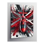 Tablo Mega Kanvas Tablo Kırmızı Helikopter 50 X 70 Cnvsdkey-130040-50-70