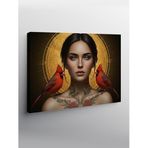 Tablo Mega Kanvas Tablo Kırmızı Kuş Güzelliği YTCNVS505103, 100 x 140