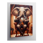 Tablo Mega Kanvas Tablo Klarnet Çalan Fil 70 X 100 Cnvsdkey-129451-70-100