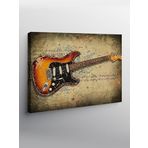 Tablo Mega Kanvas Tablo Klasik Elektro Gitar Çizimi YTCNVS501822, 50 x 70