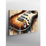 Tablo Mega Kanvas Tablo Klasik Elektro Gitar Çizimi YTCNVS501865, 70 x 100