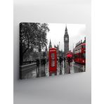 Tablo Mega Kanvas Tablo Londra Ve Kırmızı Telefon Kulübeleri YTCNVS503694, 100 x 140