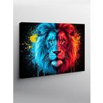 Tablo Mega Kanvas Tablo Mavi Ve Turuncu Aslan YTCNVS500837, 50 x 70