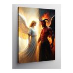 Tablo Mega Kanvas Tablo Melek Ve Şeytan 100 X 140 Cnvsdkey-128739-100-140