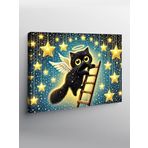 Tablo Mega Kanvas Tablo Merdivendeki Melek Kedi YTCNVS502983, 50 x 70