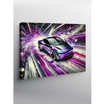 Tablo Mega Kanvas Tablo Neon Işıklı Yarış Arabası YTCNVS504176, 100 x 140