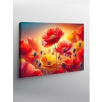 Tablo Mega Kanvas Tablo Parlak Kırmızı Gelincikler YTCNVS505137, 70 x 100
