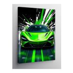 Tablo Mega Kanvas Tablo Parlak Yeşil Araba 50 X 70 Cnvsdkey-129629-50-70