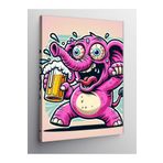 Tablo Mega Kanvas Tablo Pembe Fil Maskotu 100 X 140 Cnvsdkey-123655-100-140