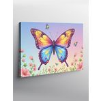 Tablo Mega Kanvas Tablo Renkli Kelebek Çizimi YTCNVS501507, 100 x 140