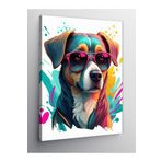 Tablo Mega Kanvas Tablo Renkli Köpek Gözlükleri 50 X 70 Cnvsdkey-126546-50-70