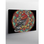 Tablo Mega Kanvas Tablo Renkli Kuş Mandala Deseni YTCNVS501927, 100 x 140