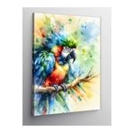 Tablo Mega Kanvas Tablo Renkli Kuş Portresi 70 X 100 Cnvsdkey-126562-70-100