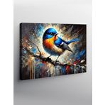 Tablo Mega Kanvas Tablo Renkli Mavi Kuş YTCNVS500444, 50 x 70