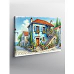 Tablo Mega Kanvas Tablo Renkli Taş Ev YTCNVS502953, 70 x 100
