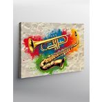 Tablo Mega Kanvas Tablo Renkli Trompet Ve Saksafon YTCNVS503896, 70 x 100