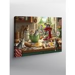 Tablo Mega Kanvas Tablo Retro Mutfak Düzeni YTCNVS500607, 100 x 140