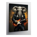 Tablo Mega Kanvas Tablo Rockçı Fil 100 X 140 Cnvsdkey-125828-100-140