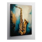 Tablo Mega Kanvas Tablo Saksafon Çalan Müzisyen 50 X 70 Cnvsdkey-128248-50-70
