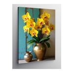 Tablo Mega Kanvas Tablo Sarı Orkide Vazoda 100 X 140 Cnvsdkey-129987-100-140