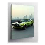 Tablo Mega Kanvas Tablo Şehirde Yeşil Spor Araba 50 X 70 Cnvsdkey-129715-50-70