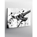 Tablo Mega Kanvas Tablo Siyah-Beyaz Gitar Çizimi YTCNVS506679, 70 x 100