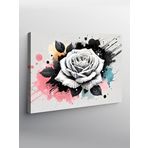 Tablo Mega Kanvas Tablo Siyah Beyaz Gül Çizimi YTCNVS501763, 70 x 100