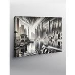 Tablo Mega Kanvas Tablo Siyah Beyaz Şehir Manzarası YTCNVS501694, 70 x 100