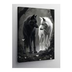 Tablo Mega Kanvas Tablo Siyah Ve Beyaz Kurtlar 100 X 140 Cnvsdkey-129602-100-140